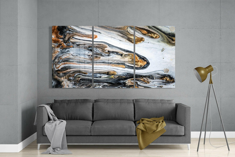 Marbling Colors Glass Wall Art