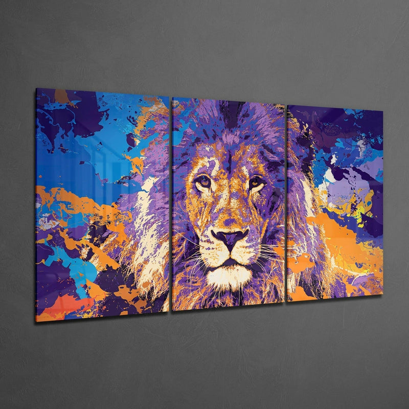 Lion Mega Glass Wall Art