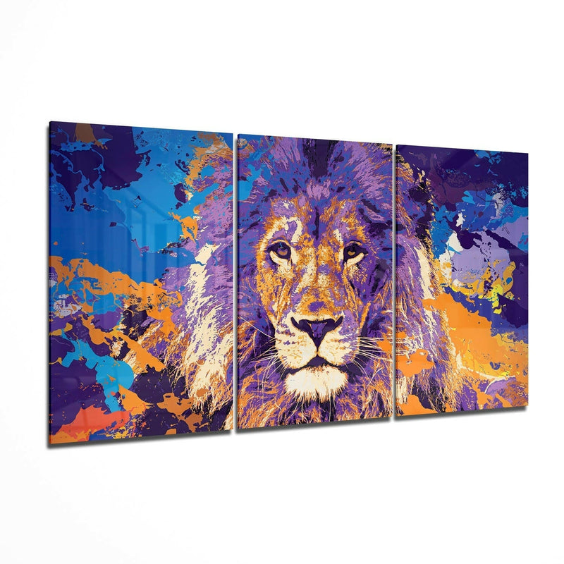 Lion Mega Glass Wall Art