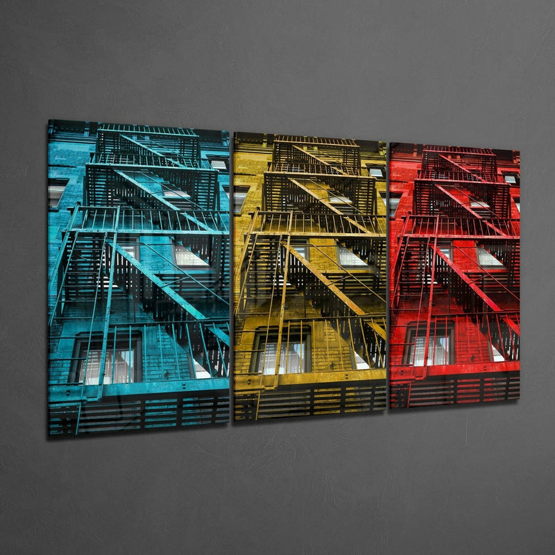 Buildings Glass Wall Art