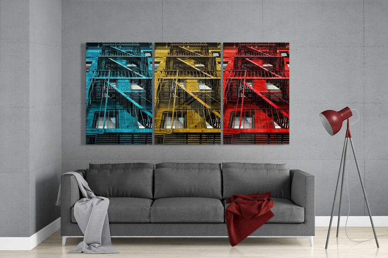 Buildings Glass Wall Art