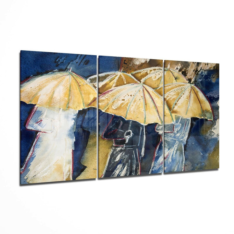 Umbrellas Glass Wall Art