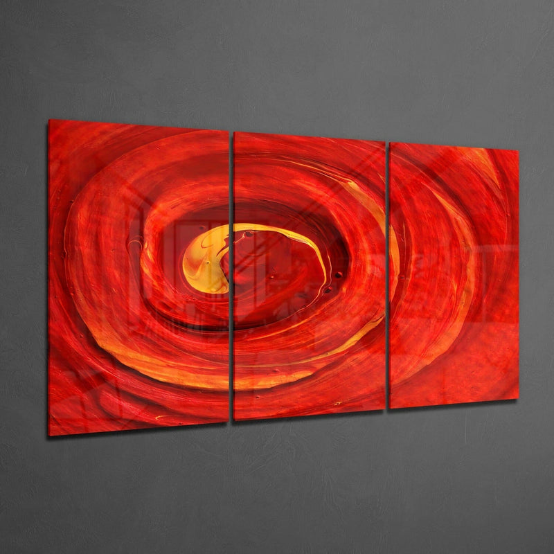 Red Loop Glass Wall Art