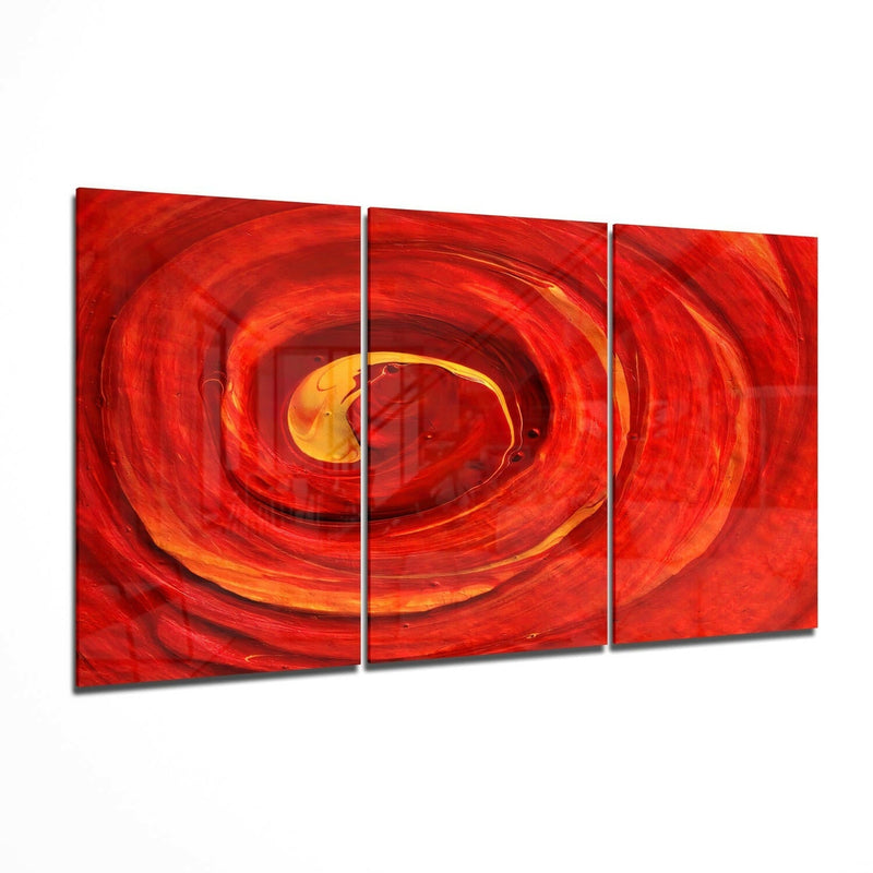 Red Loop Glass Wall Art