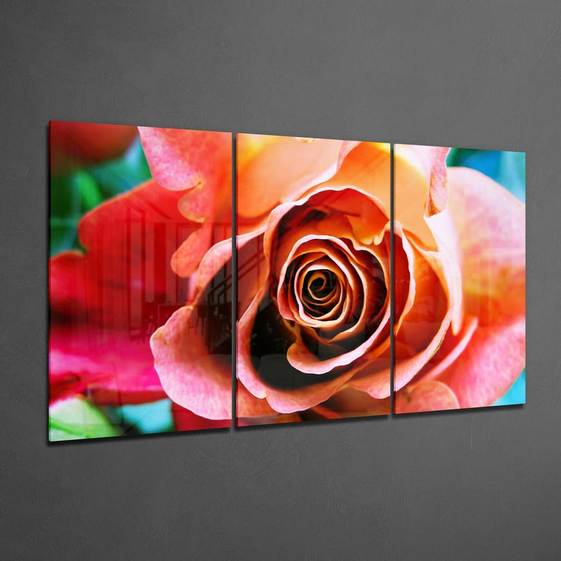 Rose Glass Wall Art