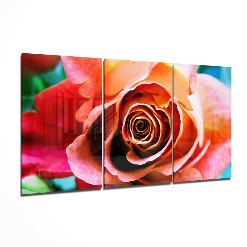 Rose Glass Wall Art