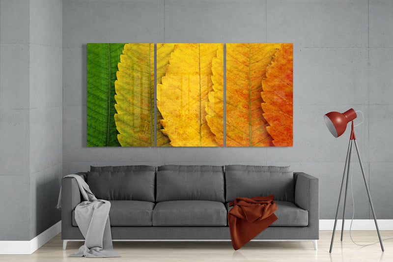Autumn Leaves Glass Wall Art