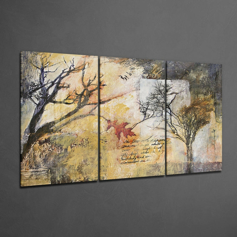 Autumn Trees Glass Wall Art