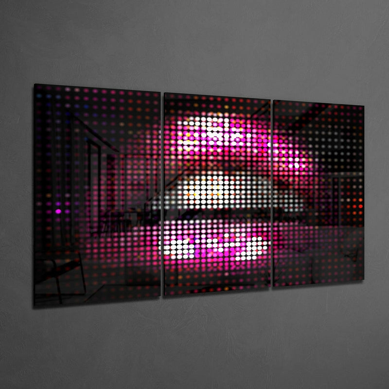 Lips Glass Wall Art