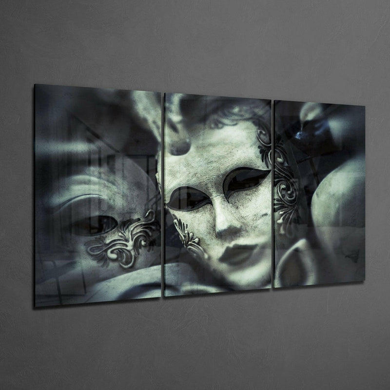 Mask Glass Wall Art