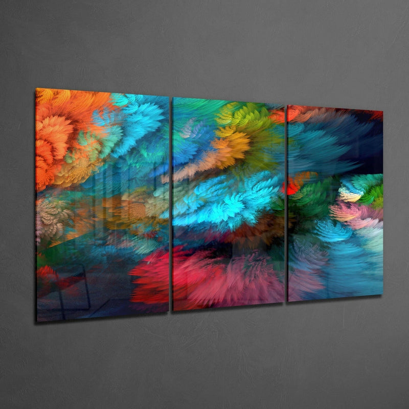 Dance of Colors Glass Wall Art