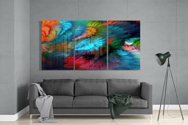 Dance of Colors Glass Wall Art