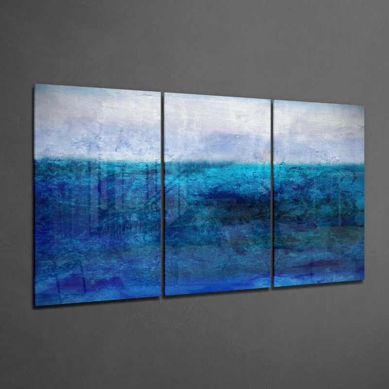 Blue Horizon Glass Wall Art