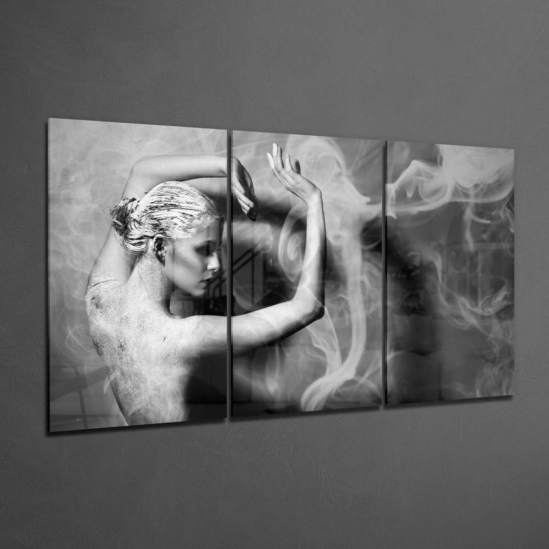 Woman and Dance Glass Wall Art