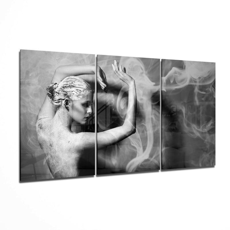 Woman and Dance Glass Wall Art