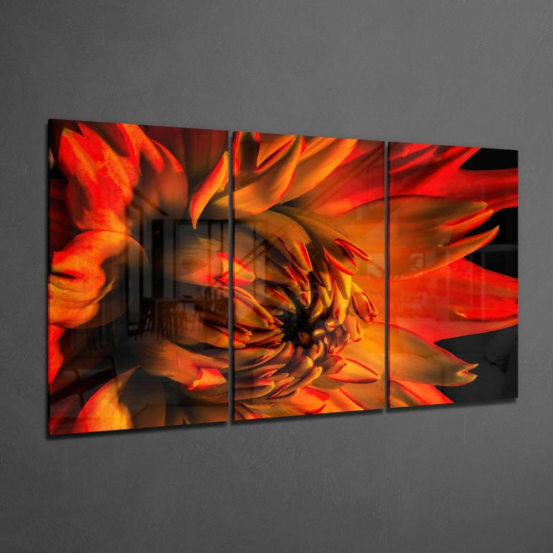 Flower Glass Wall Art