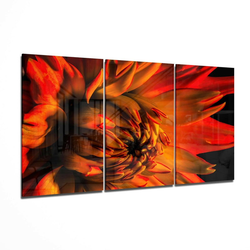 Flower Glass Wall Art