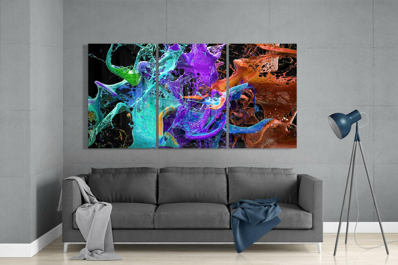 Leap Of Colors Glass Wall Art
