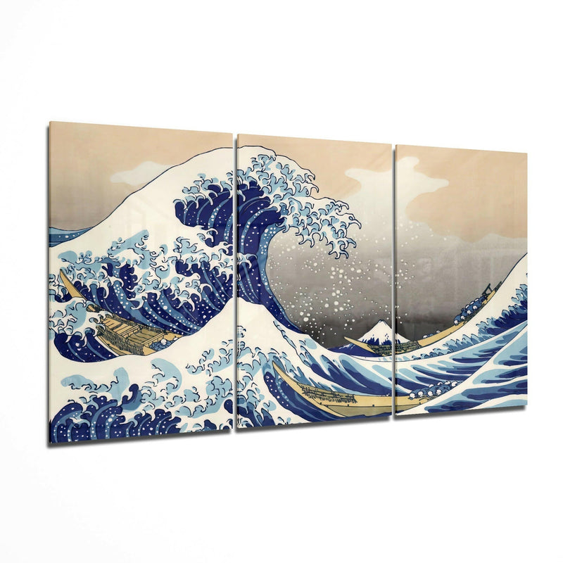 Kanagawa Oki Nami Ura Great Wave Mega Glass Art