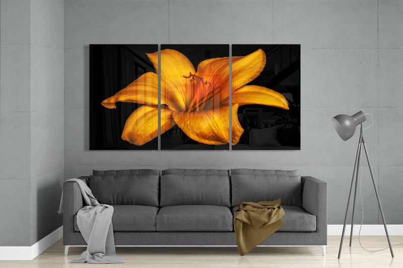 Flower - Orange Lilium Glass Art