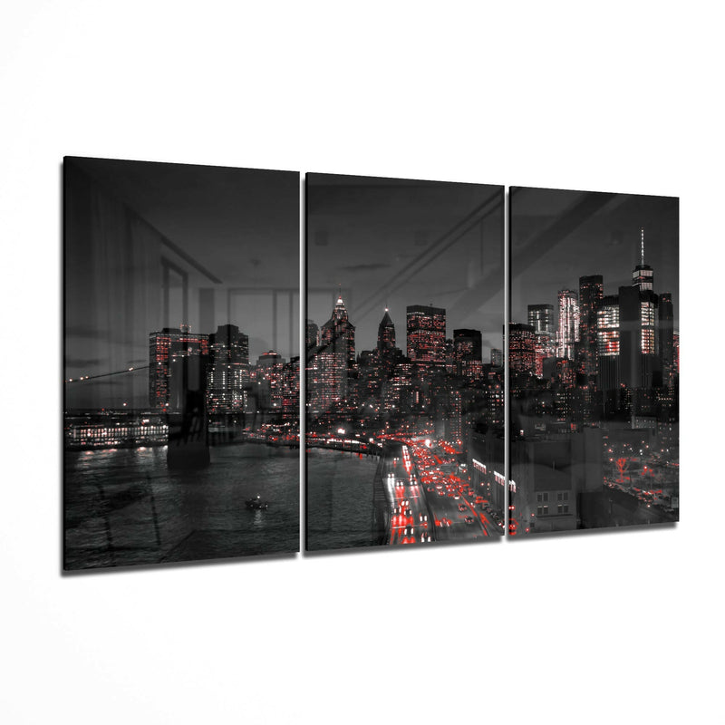 The Lights Of The City Glass Art