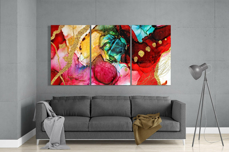 Red Harmony Glass Art