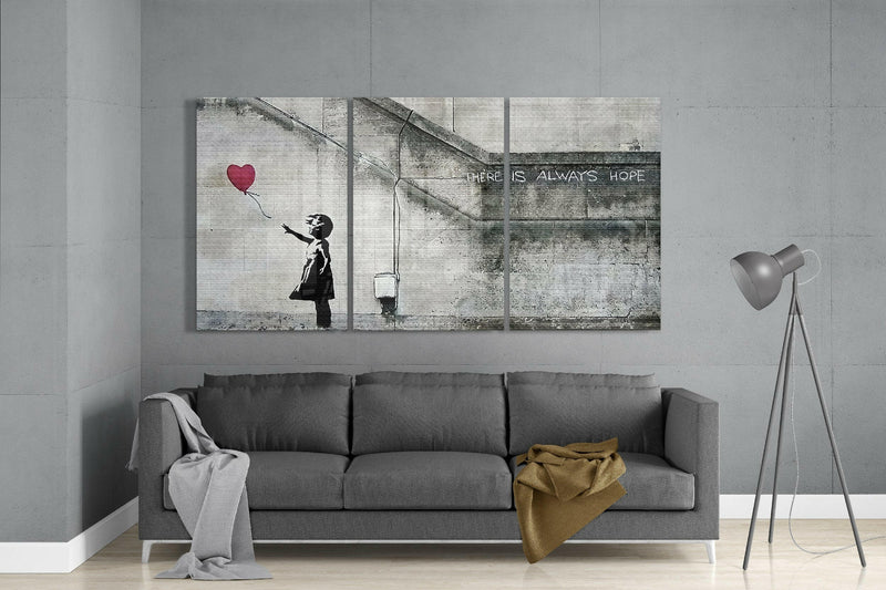 Heart Balloon - Banksy Glass Art