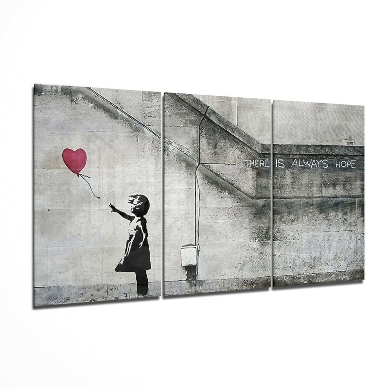 Heart Balloon - Banksy Glass Art