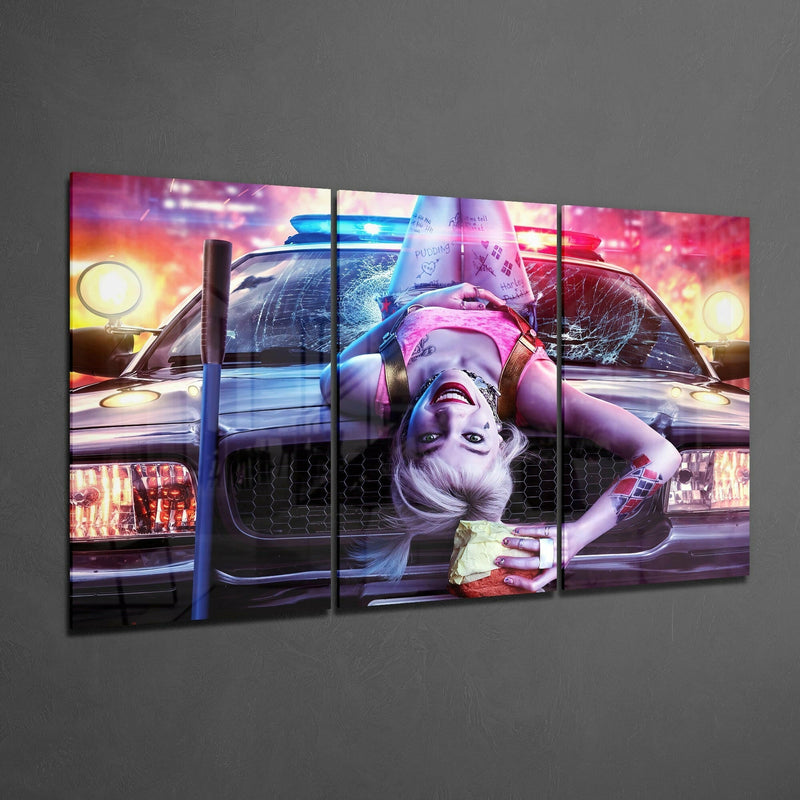 Harley Quinn Glass Art