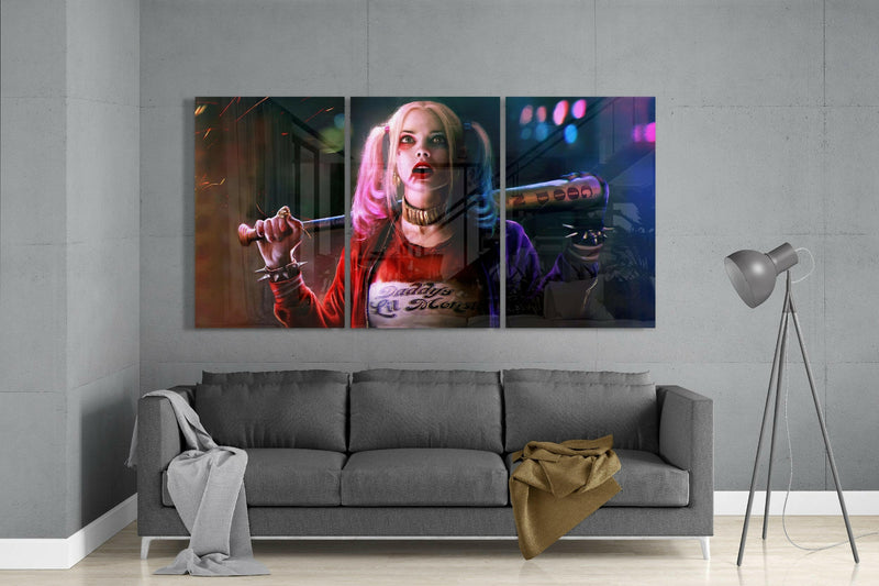 Harley Quinn Glass Art