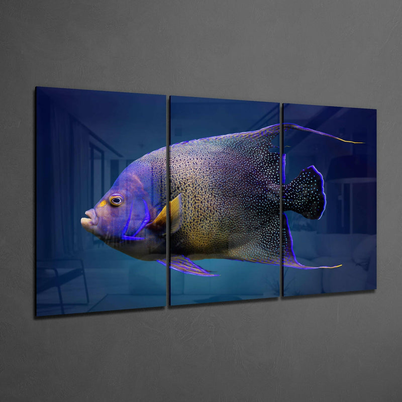 Queen Angel Fish Glass Art