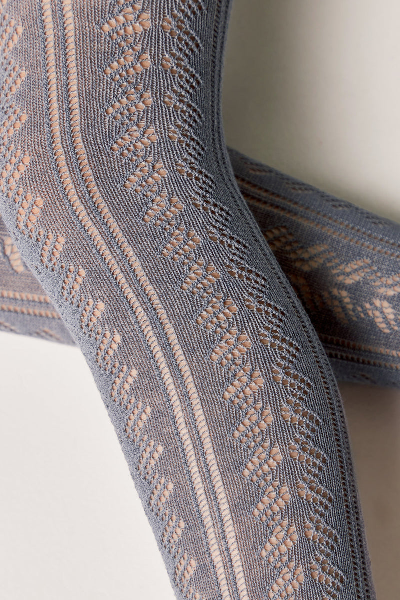 Conte-Kids Cotton Tights Miss 617 - Lace Pattern