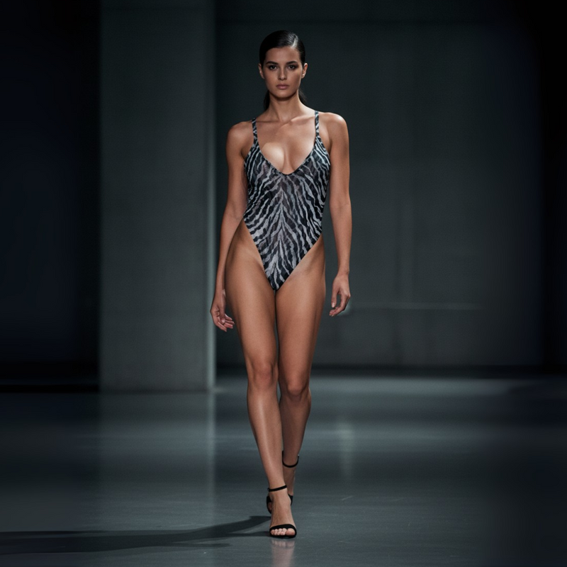 Luxe One-Piece Swimsuit / ZEBRA