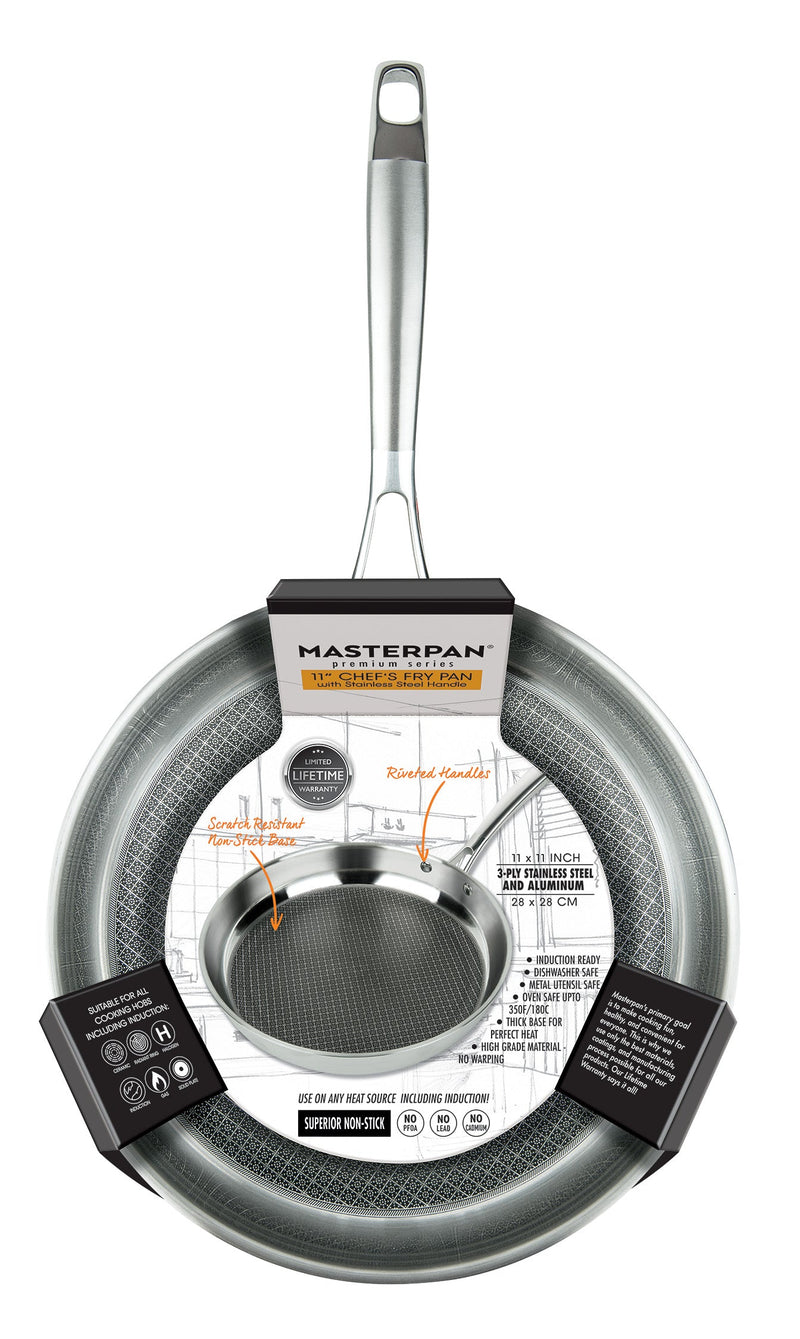 MASTERPAN Nonstick 3-Ply Frypan & Skillet, 11" (28cm)