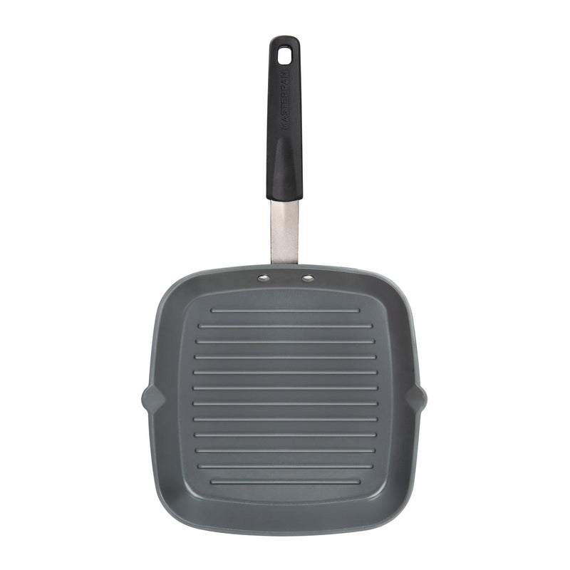 MASTERPAN Ceramic Nonstick Grill Pan with Silicone Grip, 10" (25cm)