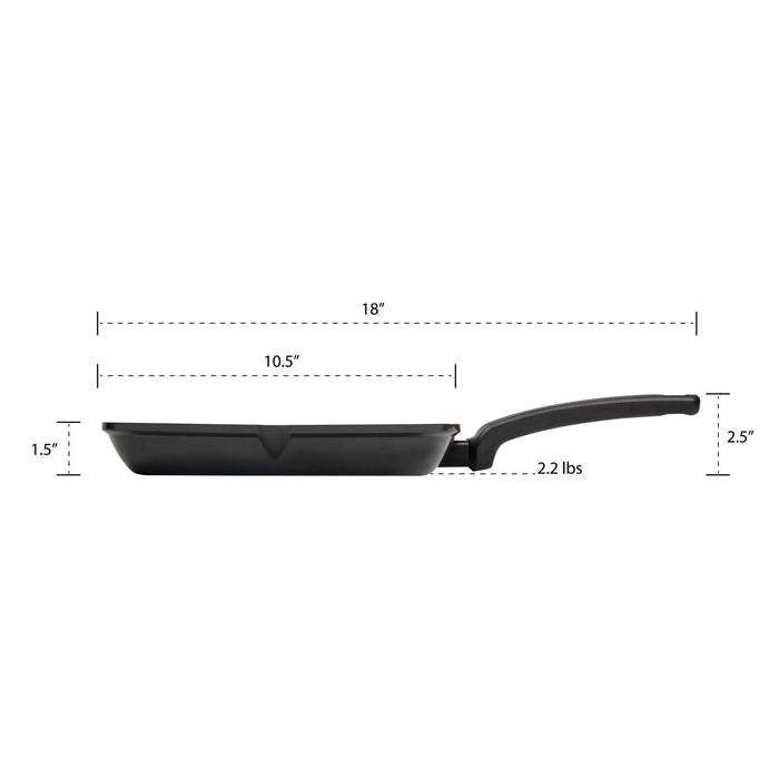 MASTERPAN Ceramic Nonstick Grill Pan, 10" (25cm)