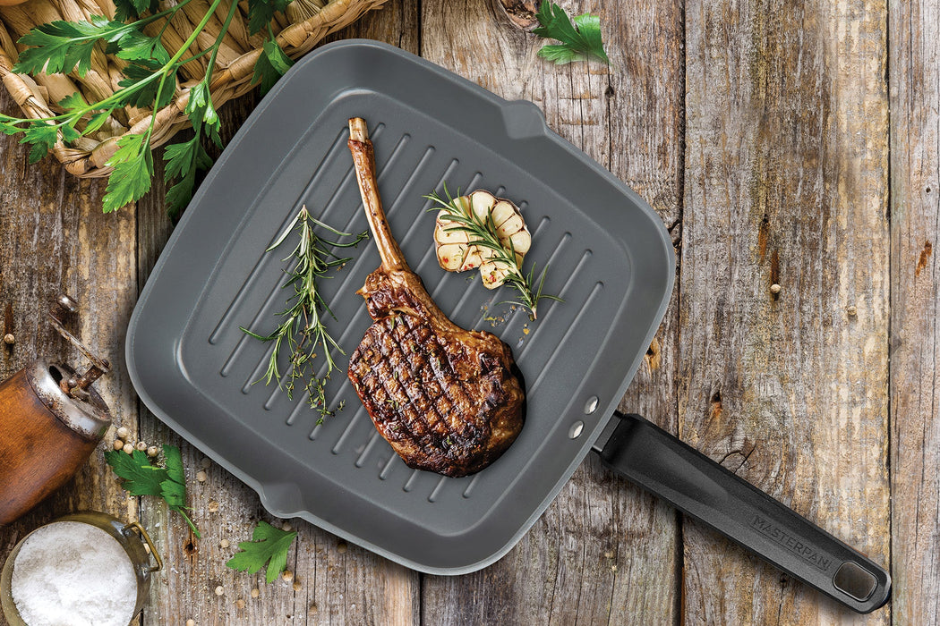 MASTERPAN Ceramic Nonstick Grill Pan, 10" (25cm)
