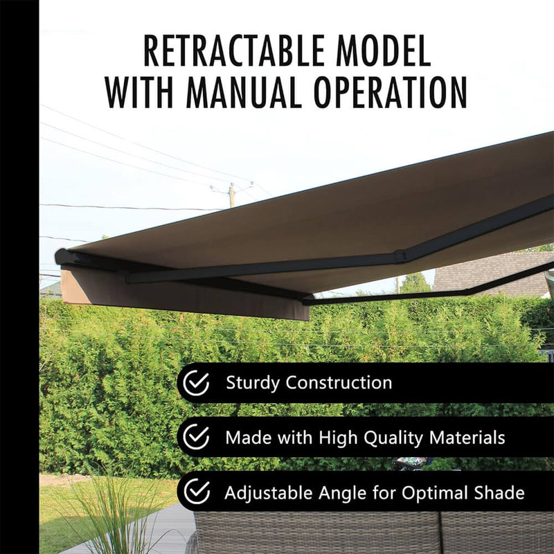 Multiple Awnings Brasilia Athena Manual Retractable Sun Shade Awning (SAK35164)