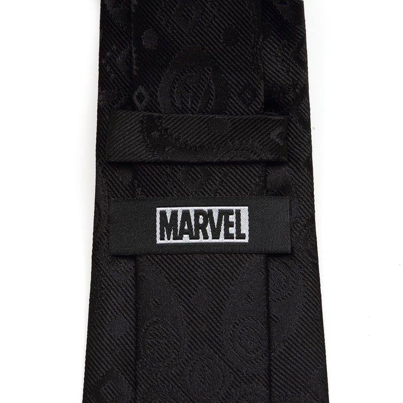 Marvel Avengers Paisley Icons Print Black Tie