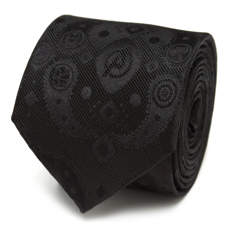 Marvel Avengers Paisley Icons Print Black Tie
