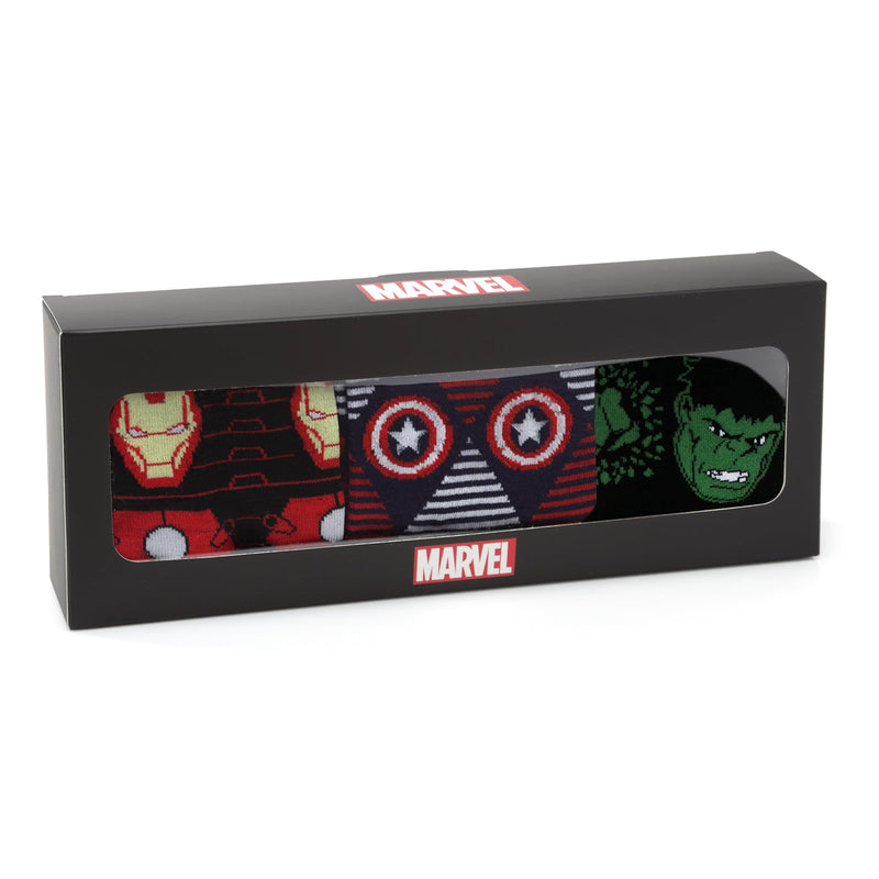 Marvel  Avengers Favorites 3 Pair Socks and Lapel Pin Gift Set