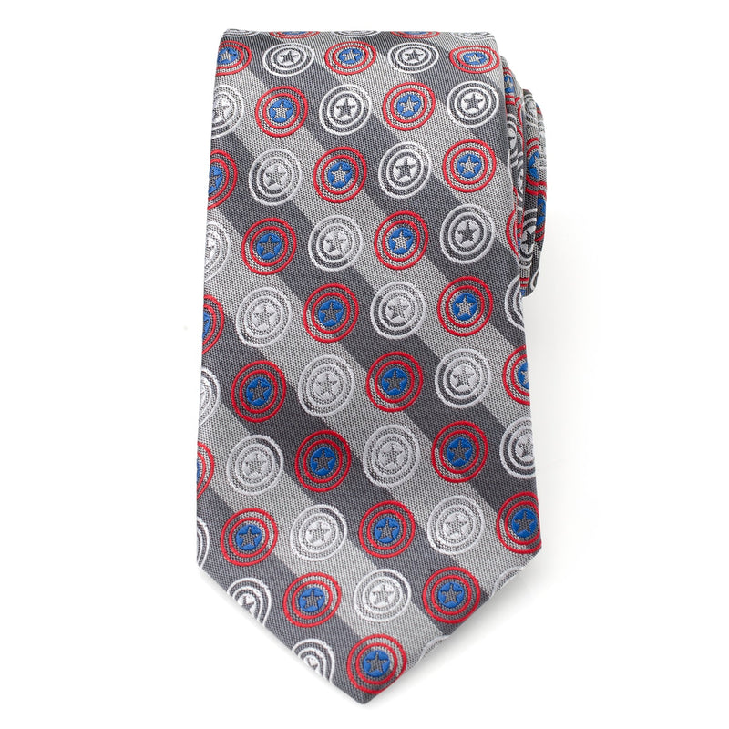 Marvel Captain America Gray Stripe Men's Tie