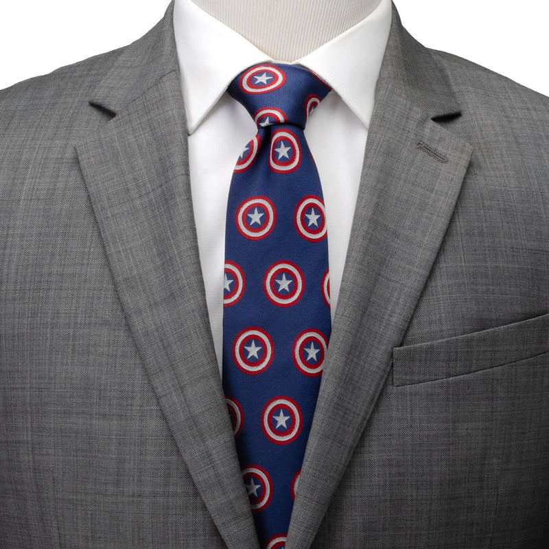 Marvel Captain America Hidden Message Blue Men's Tie
