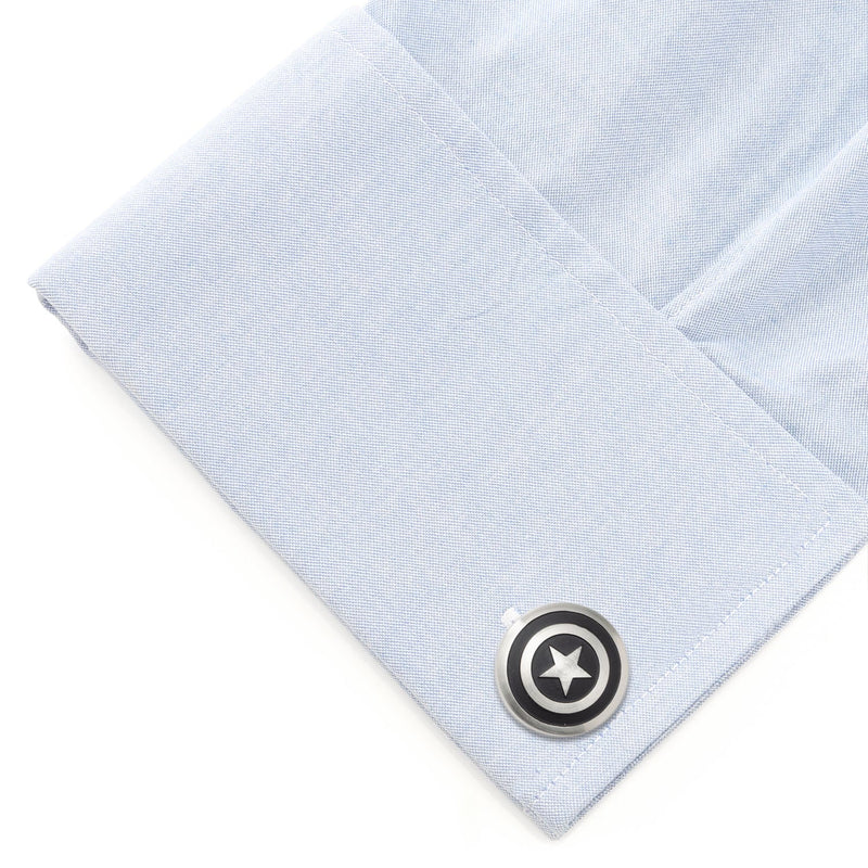 Marvel Captain America Shield Stainless Steel Cufflinks