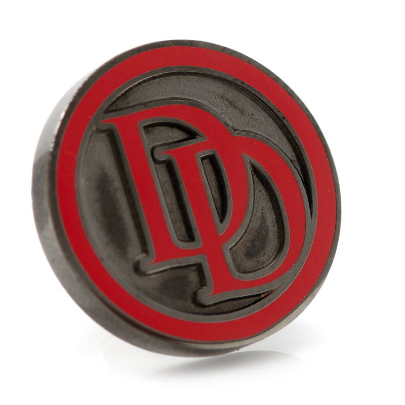 Marvel Daredevil Men’s Black Tie and Embossed Logo Lapel Pin Gift Set