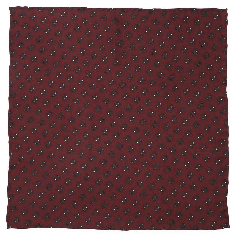 Marvel Deadpool Red Mask Silk Pocket Square