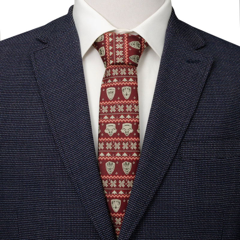 Marvel Guardians of the Galaxy Fair Isle Red Men's Tie