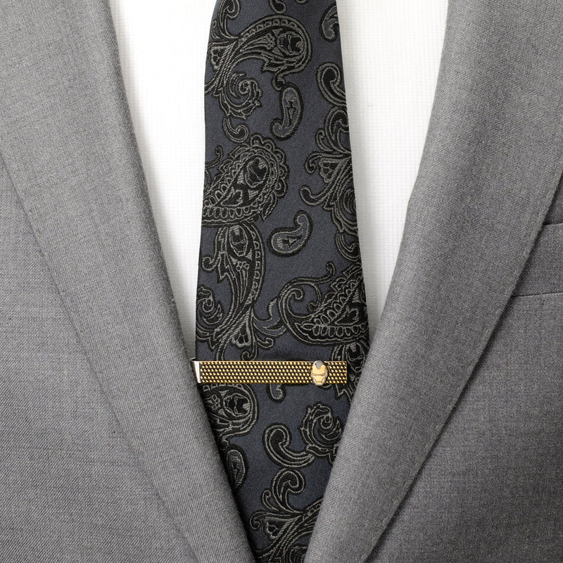 Marvel Iron Man "I Love You 3000" Textured Hidden Message Tie Bar