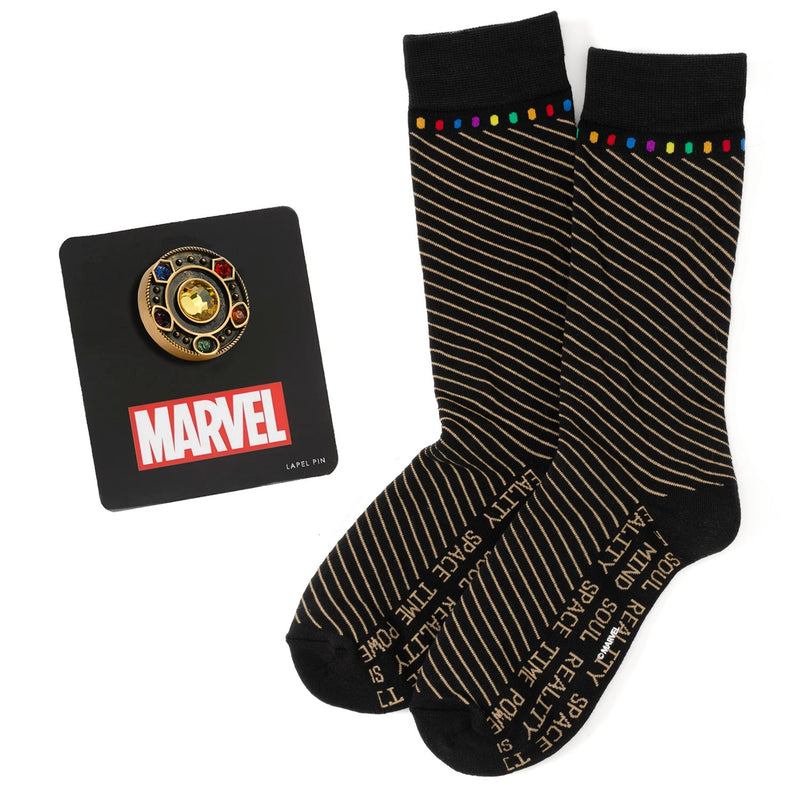 Marvel Avengers Infinity Stone Stripe Black Gift Set