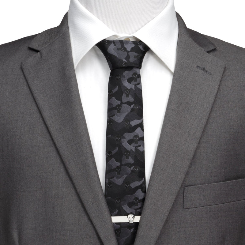 Marvel The Punisher Camo Black Silk Men's Tie